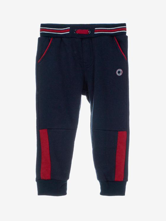 Picture of YF1635 BOYS THERMAL FLEECY JOGGERS 6M-3-4 YEARS  GREY/NAVY